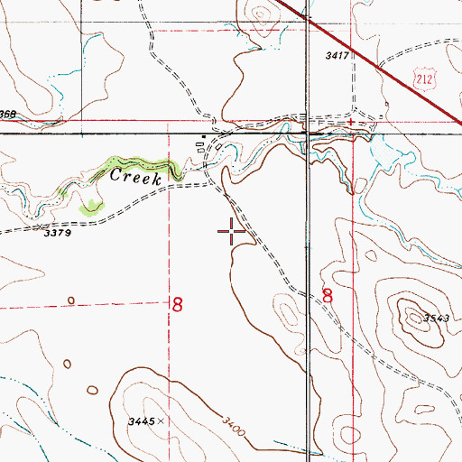 Topographic Map of 07S55E08AB__01 Well, MT