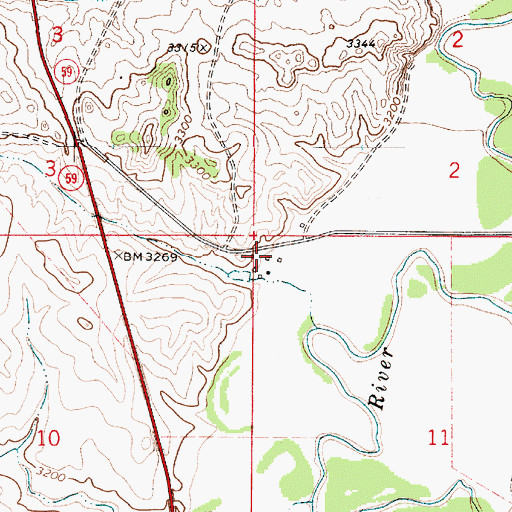 Topographic Map of 07S52E11BBBB01 Well, MT