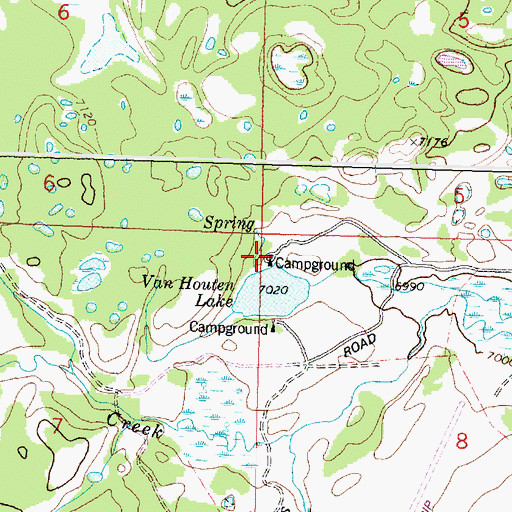 Topographic Map of 07S15W08BBBC01 Well, MT