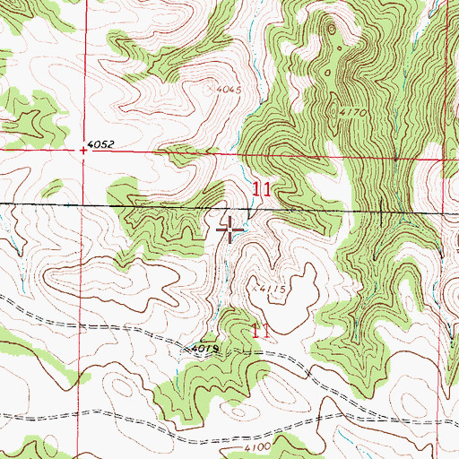 Topographic Map of 07S40E11BADC01 Spring, MT