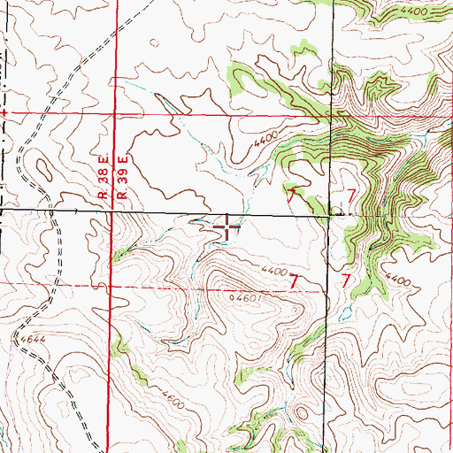Topographic Map of 07S39E07BDB_01 Spring, MT