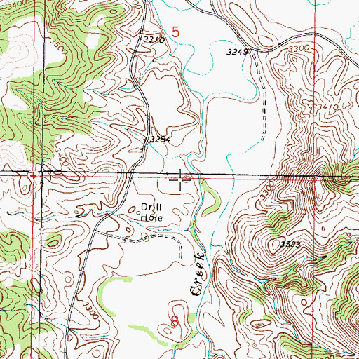 Topographic Map of 07S43E08ABBB01 Well, MT