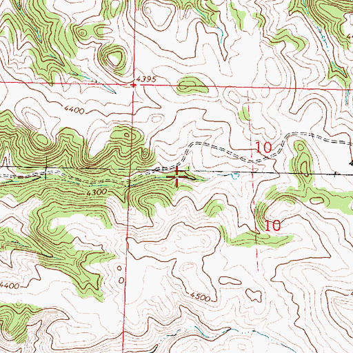 Topographic Map of 07S39E10BCAC01 Spring, MT