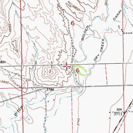 Topographic Map of 07S23E06CDAA01 Well, MT