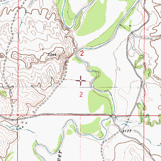 Topographic Map of 07S52E02CA__01 Well, MT