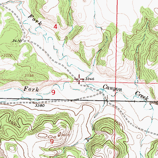 Topographic Map of 07S41E04DCDD01 Well, MT