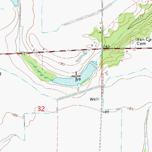 Topographic Map of Rodgers Lake Number One, AR