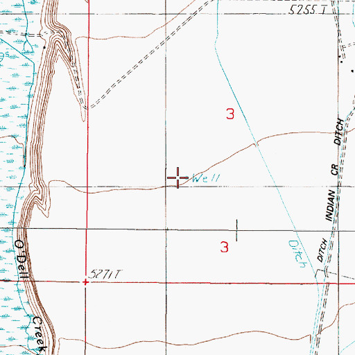 Topographic Map of 07S01W03CAB_01 Well, MT