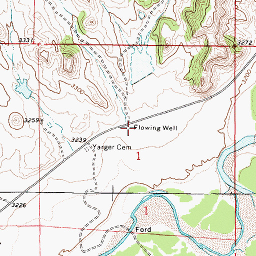 Topographic Map of 07S49E01BDDA01 Well, MT