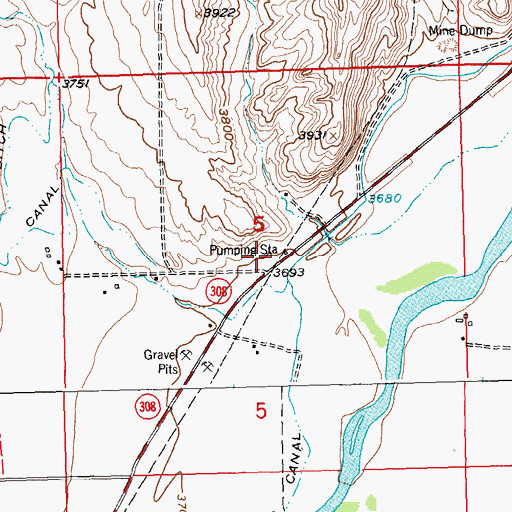 Topographic Map of 07S23E05ACCC01 Well, MT