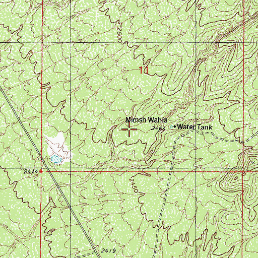 Topographic Map of Mimsh Wahia, AZ