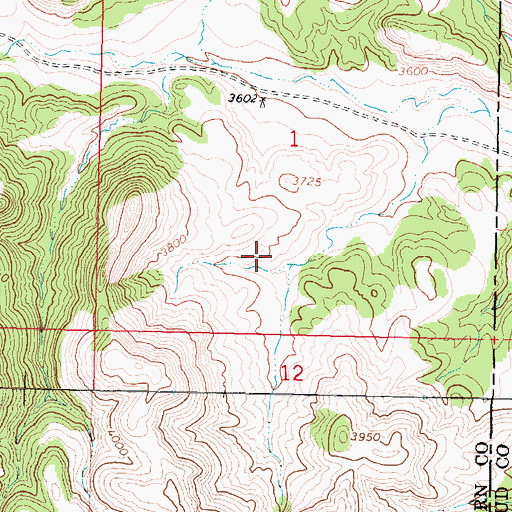 Topographic Map of 07S40E01DCBB01 Well, MT