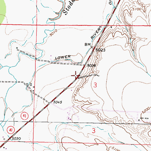 Topographic Map of 07S08W03BDCA02 Well, MT