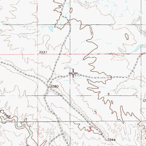 Topographic Map of 07S59E03AB__01 Well, MT