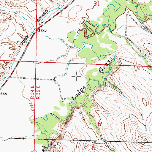 Topographic Map of 07S35E06BADC01 Well, MT