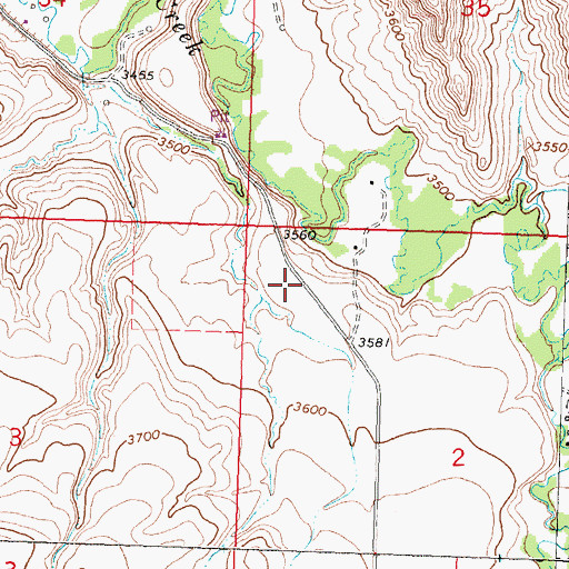 Topographic Map of 07S32E02BB__01 Well, MT