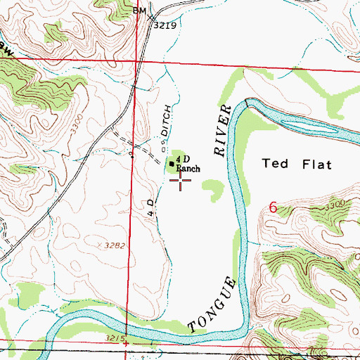 Topographic Map of 07S42E06B___01 Well, MT