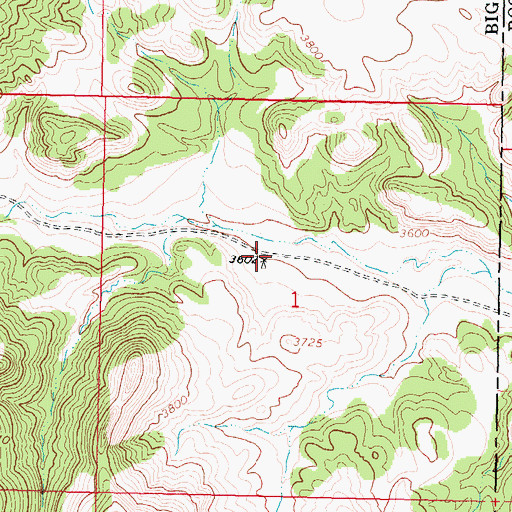 Topographic Map of 07S40E01BDDB01 Well, MT