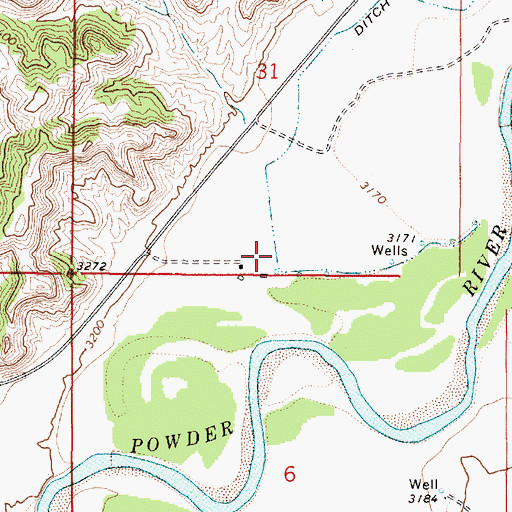 Topographic Map of 06S50E31CDD_01 Well, MT