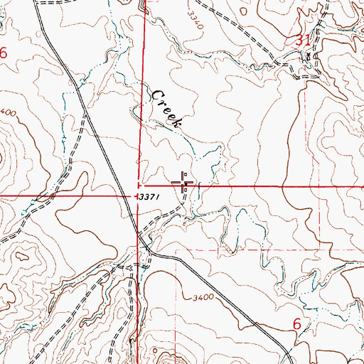 Topographic Map of 06S51E31CCCC01 Well, MT