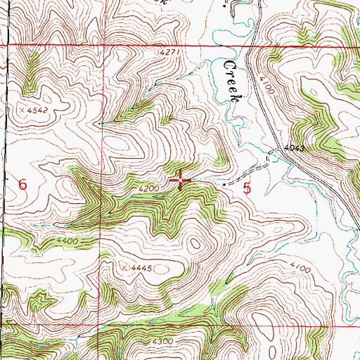 Topographic Map of 07S39E05BDCD01 Spring, MT