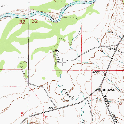 Topographic Map of 06S50E32DDCB01 Well, MT