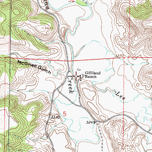 Topographic Map of 07S43E05ABDB01 Well, MT