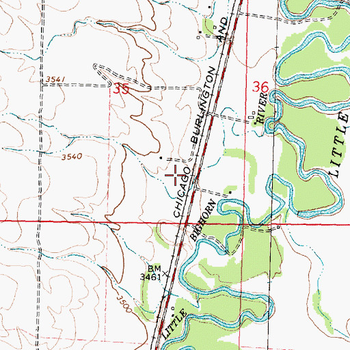 Topographic Map of 06S35E35DDBC02 Well, MT