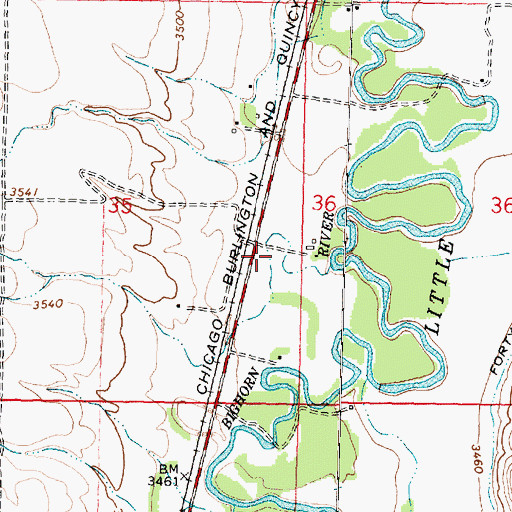 Topographic Map of 06S35E35DDAB01 Well, MT
