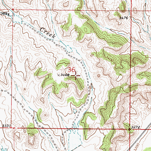 Topographic Map of 07S49E13ABBB01 Well, MT