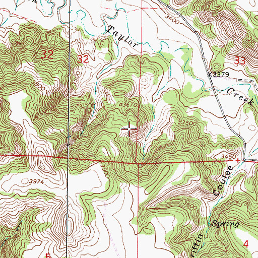 Topographic Map of 06S46E33DDB_01 Well, MT