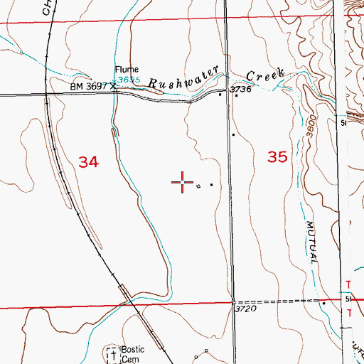 Topographic Map of 06S23E34DAAC01 Well, MT