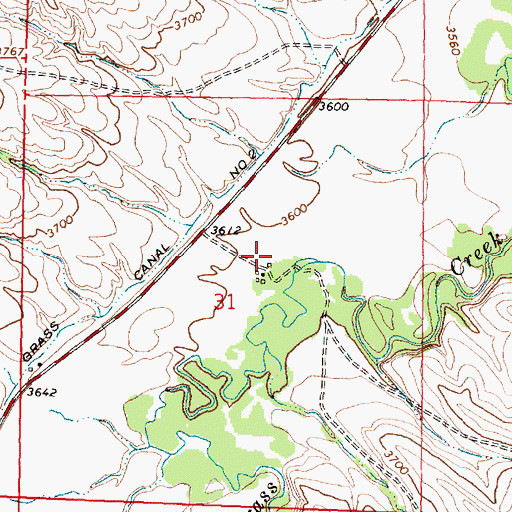 Topographic Map of 06S35E31ACCA01 Well, MT