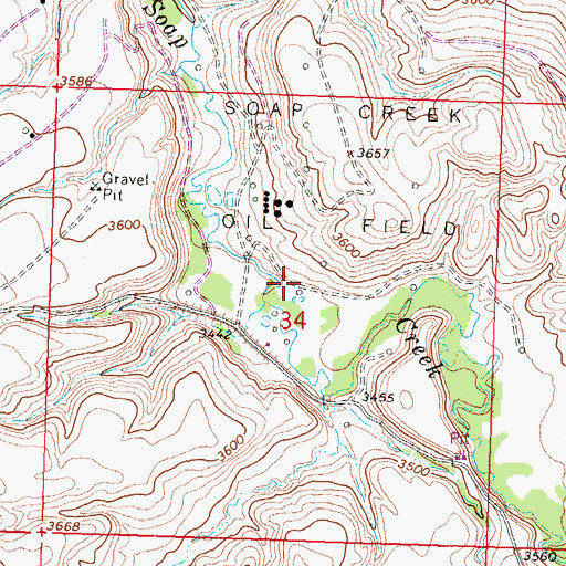 Topographic Map of 06S32E34ACC_01 Well, MT