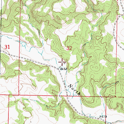Topographic Map of 06S41E32CADA01 Well, MT