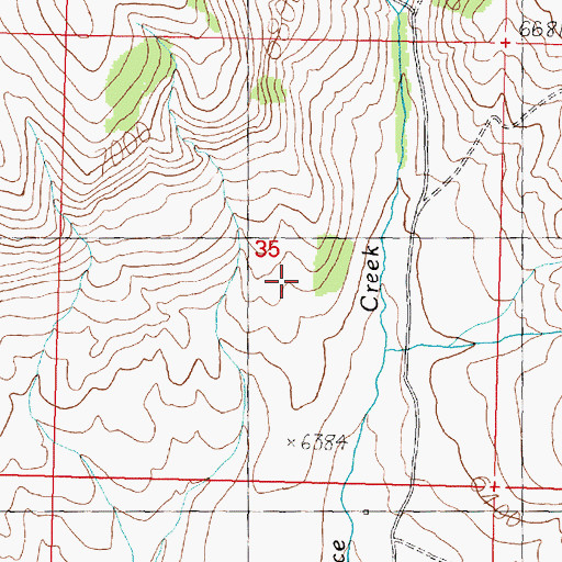 Topographic Map of 07S12W14DCCC01 Well, MT