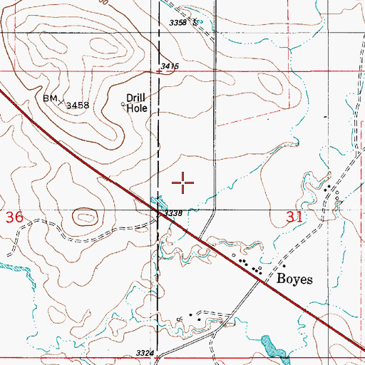 Topographic Map of 06S55E31BC__01 Well, MT