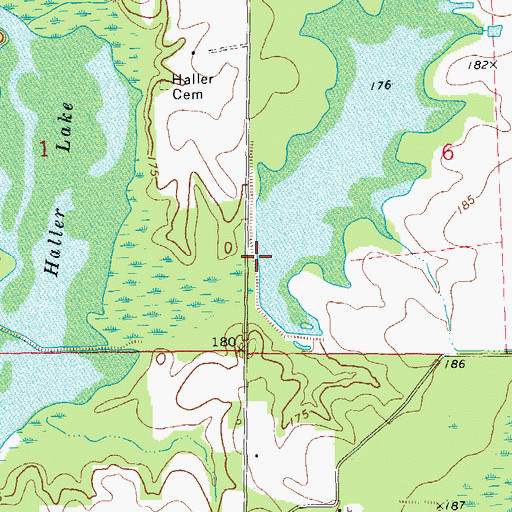 Topographic Map of McKinley Reservoir Dam, AR