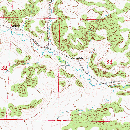 Topographic Map of 06S40E33BCCA01 Spring, MT