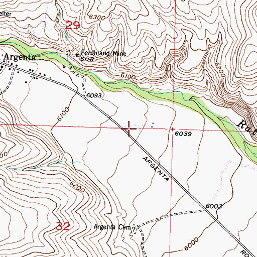 Topographic Map of 06S10W29DDCD01 Well, MT