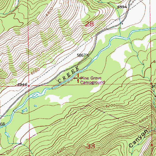 Topographic Map of 06S17E28CDDD01 Well, MT