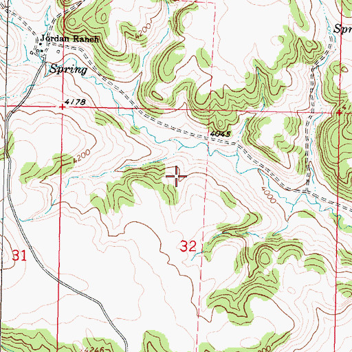 Topographic Map of 06S40E32BADD01 Spring, MT
