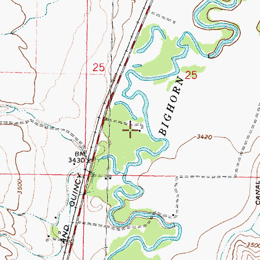 Topographic Map of 06S35E25CDBB01 Well, MT