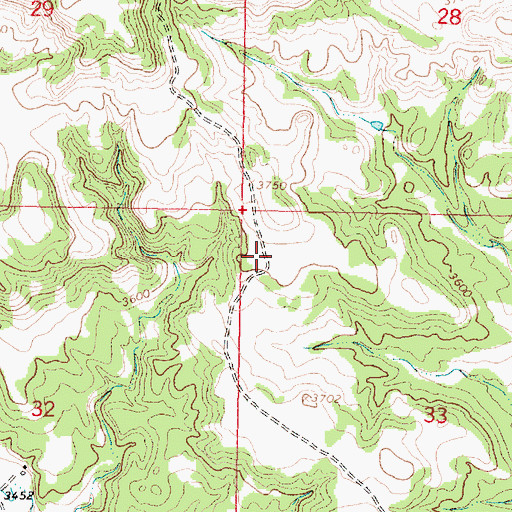 Topographic Map of 06S41E33BBBD02 Well, MT