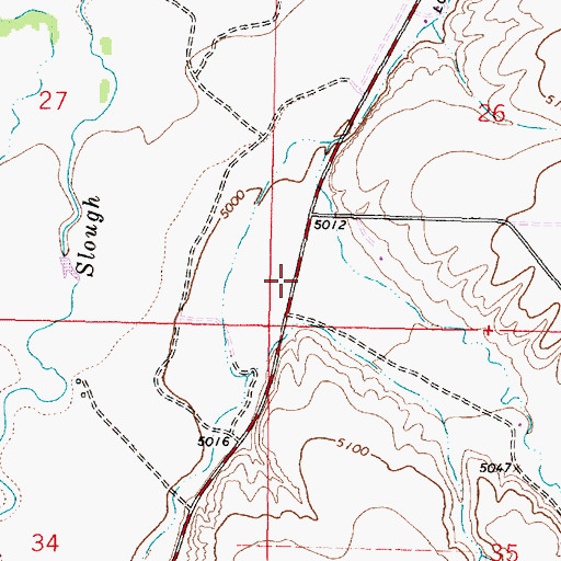 Topographic Map of 06S08W26CCCA02 Well, MT