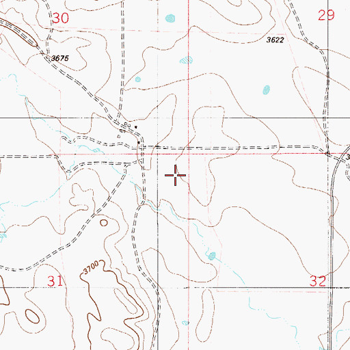 Topographic Map of 06S56E30DD__01 Well, MT