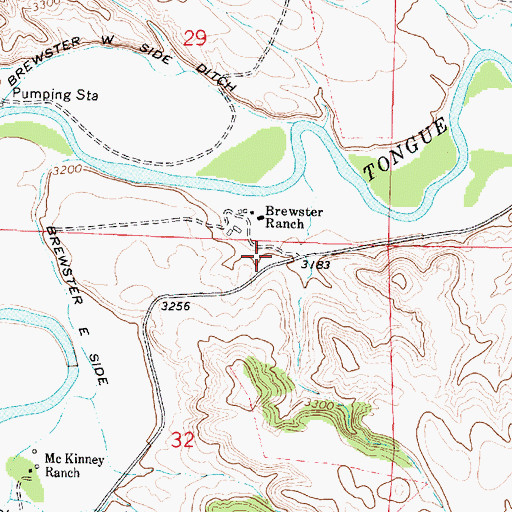 Topographic Map of 06S42E32ABA_01 Well, MT