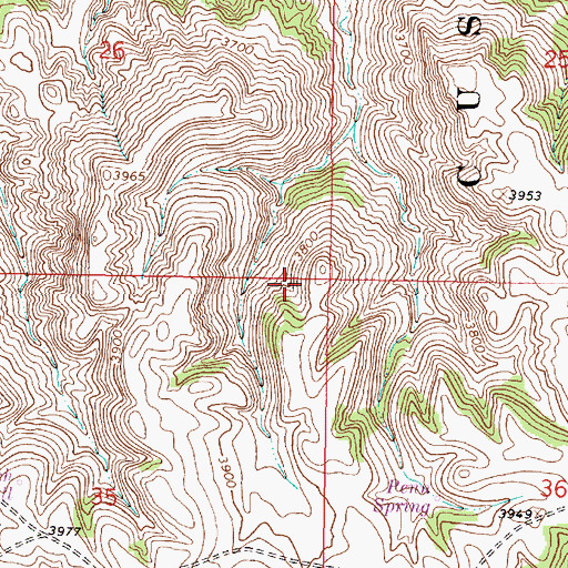 Topographic Map of 05S44E10ADCB01 Spring, MT