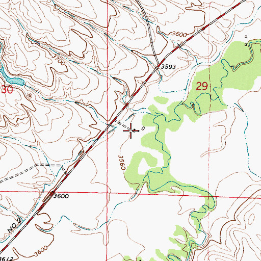 Topographic Map of 06S35E29CBDC01 Well, MT