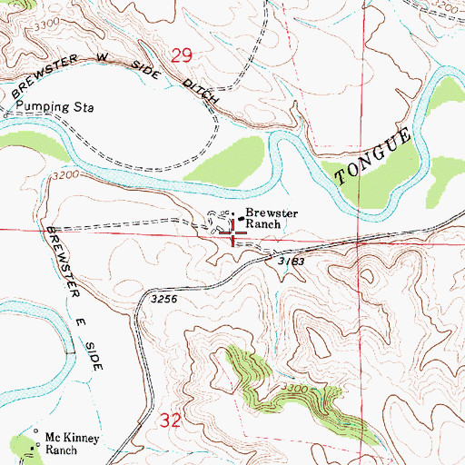 Topographic Map of 06S42E29DCDD01 Well, MT